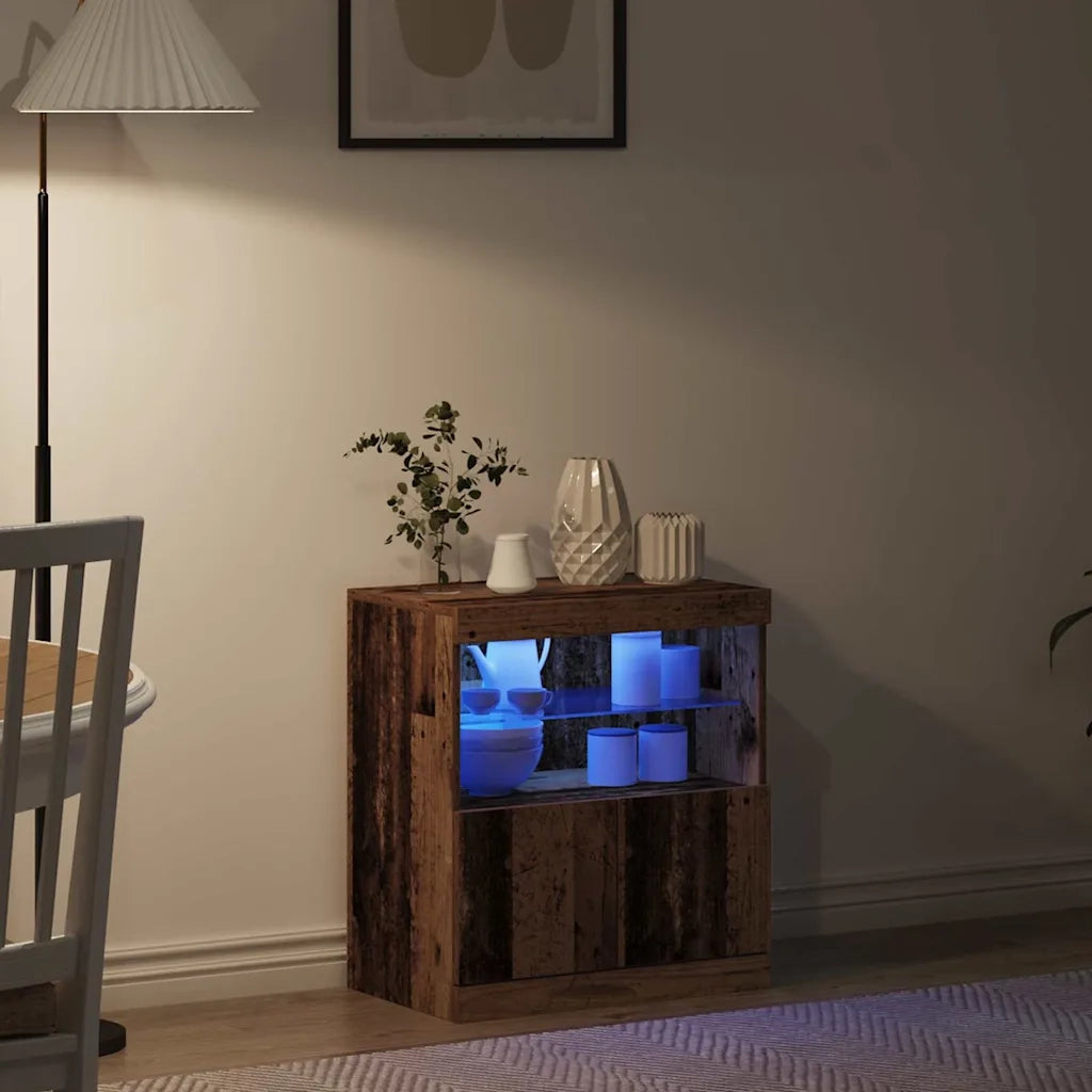 Madia LED Marrone 60,5 x 37 x 67 cm Legno multistrato 863027