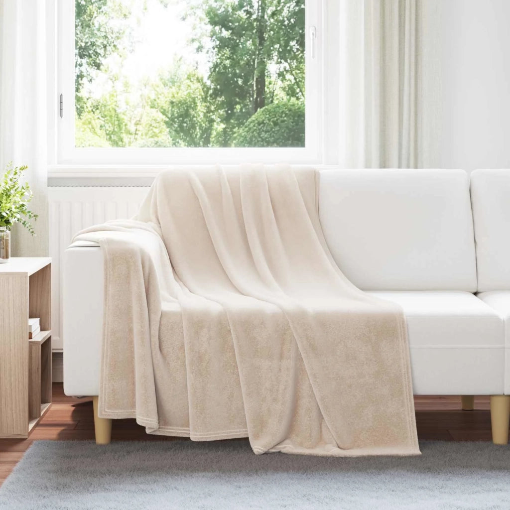 Coperte da Pile 6 pcs Beige 150 x 200 cm Panno 42016790