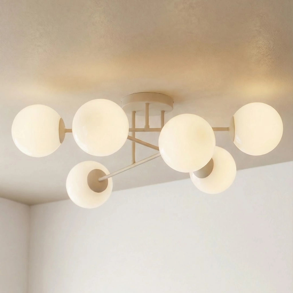 Lampada soffitto ROMA 6xE14 beige bianca Emibig