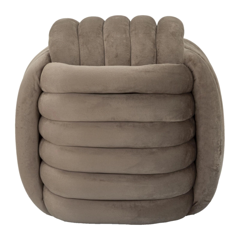 Pouf Gomitolo 4, Grigio, Cotone, 45x45x45 cm