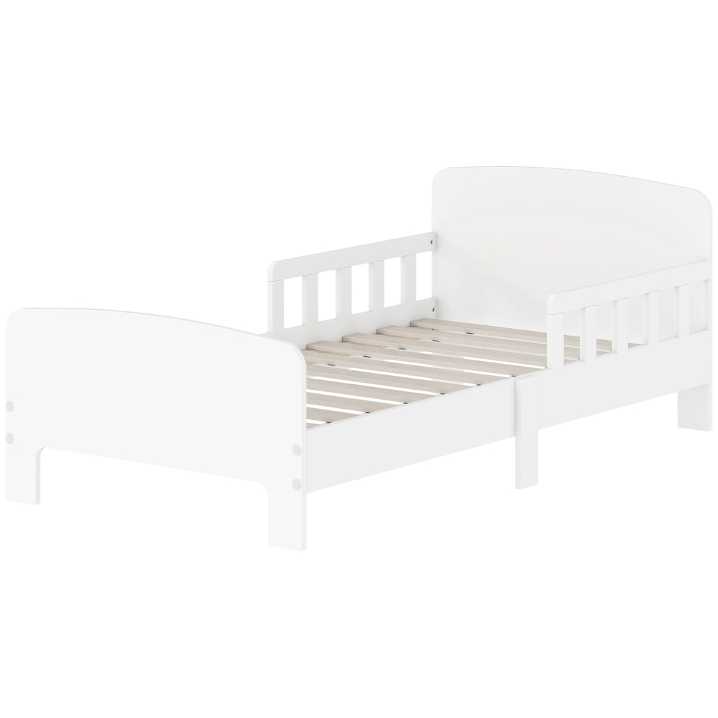 Letto per bambini con sponde di sicurezza ¨C Minimal ¨C MDF, bianco, 90x200 cm