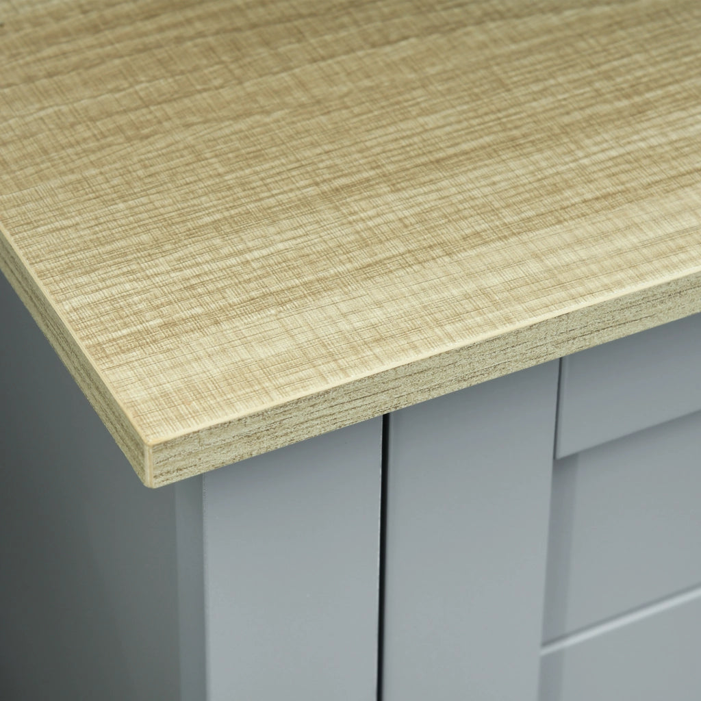 Mobiletto Sottolavabo con 2 Ante e Ripiano Regolabile ¨C Minimal ¨C Grigio 60x30x60 cm