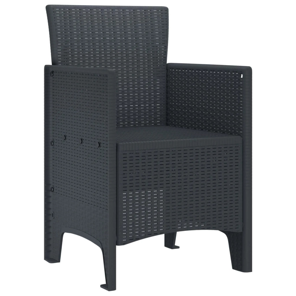 Sedia da Giardino 2 pcs Antracite 53 x 49 x 85 cm Polipropilene 847448