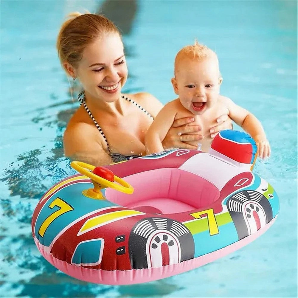 Trade Shop - Salvagente Gonfiabile Mutandina Per Bambini A Forma Di Macchina 60 X 40 Cm Mare -
