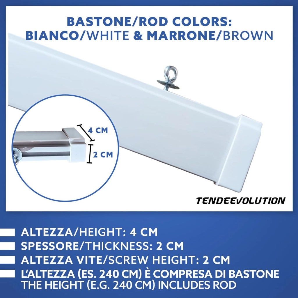 Tenda Antimosche Modello Filo in PVC, Plastica Marrone | Largh. 0,80m x Alt. 2,40m | Protezione Insetti, Porta, Esterno, Interno