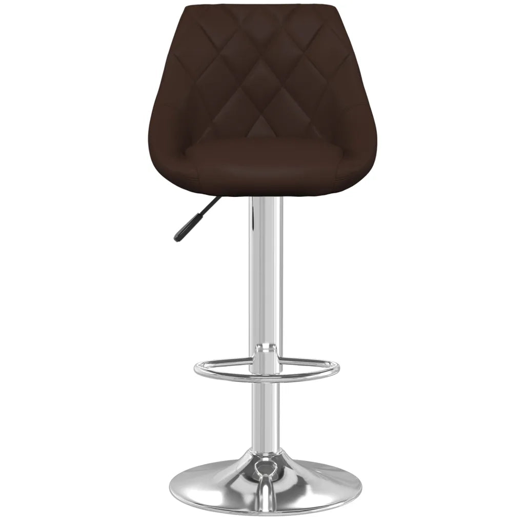 Sgabelli da Bar 2 pz Marroni in Similpelle 335182