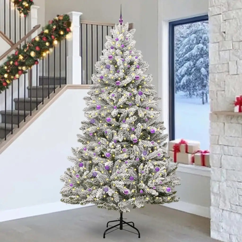Albero di Natale artificiale con 300 LED Verde e Bianco 270 cm 3395781