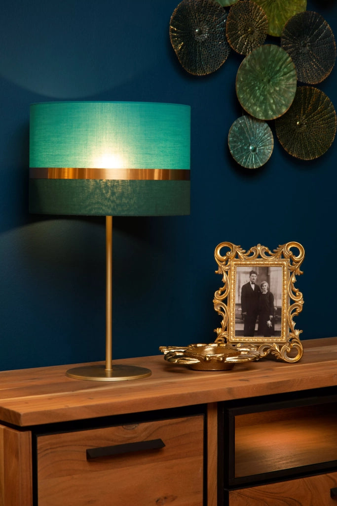 Lampada da tavolo Lucide Extravaganza lino verde E27