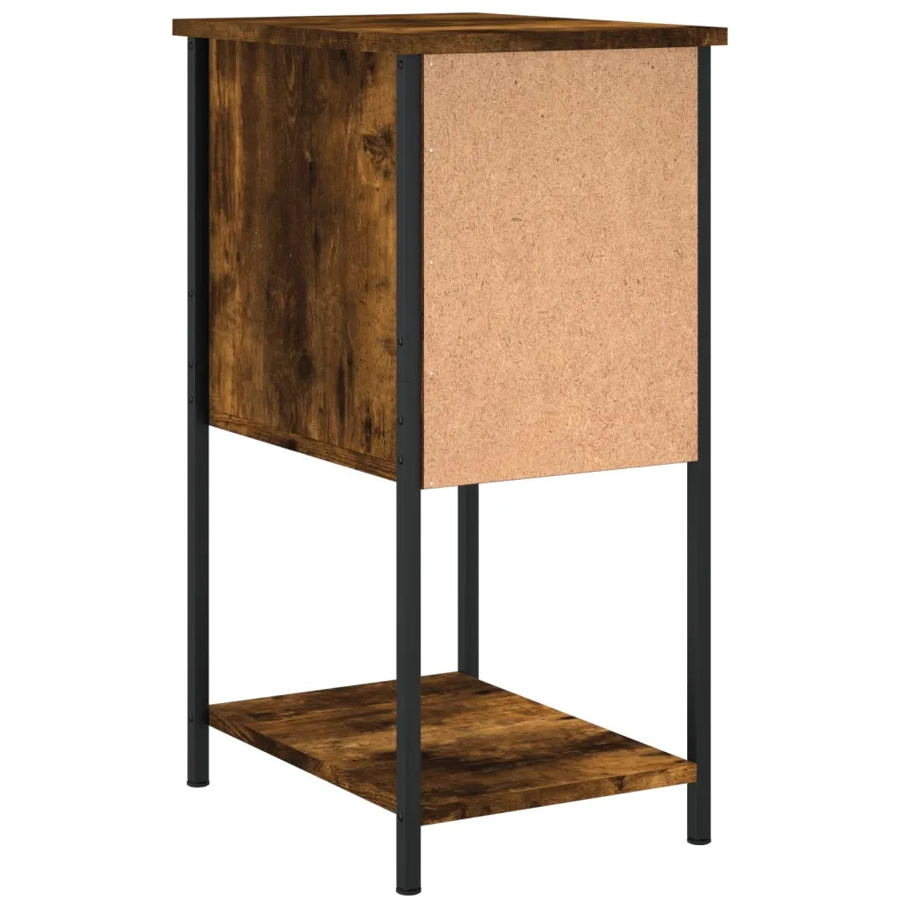 Set di 2 Comodini | Armadio da Notte | Mobiletto da notte Rovere Fumo 32x42x70 cm in Legno Multistrato