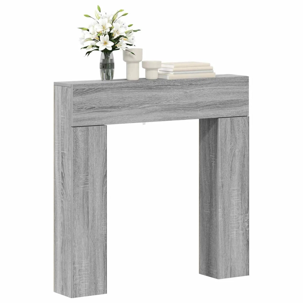 Cornice per camino Sonoma grigio 102 x 18 x 100,5 cm 8006603