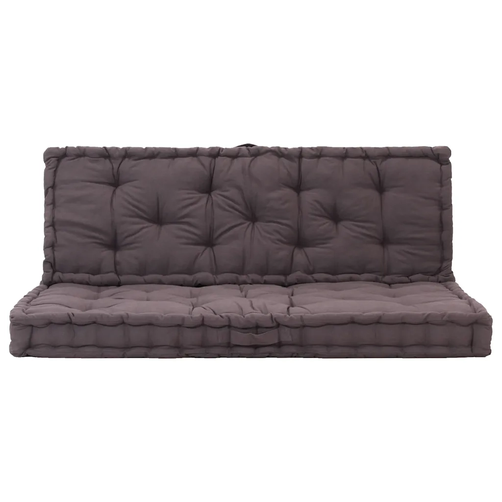 Cuscini per Pallet e Pavimento 2 pz in Cotone Antracite 3053635