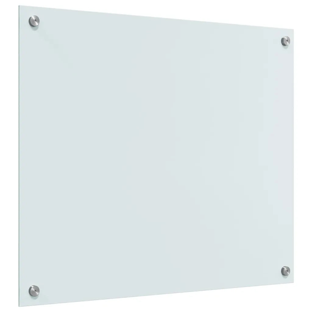 Rivestimento da Cucina 2 pz-Set di 2 Paraschizzi per Cucina Bianco 70 x 60 cm vetro temperato