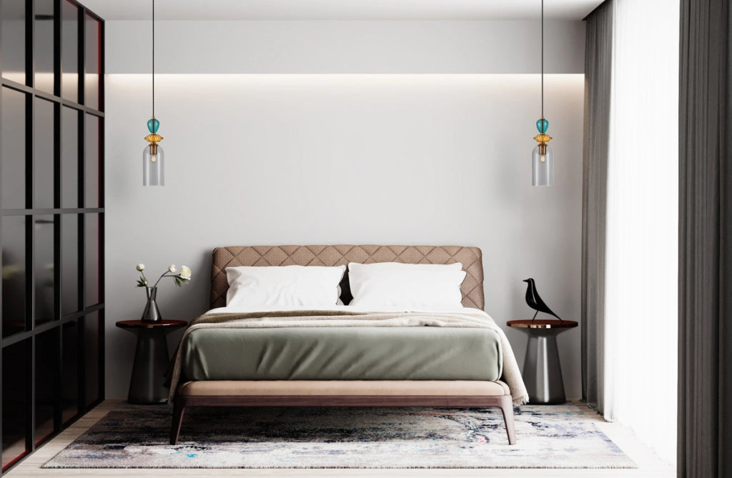 Lampada a sospensione Italux Busco vetro multicolor E27