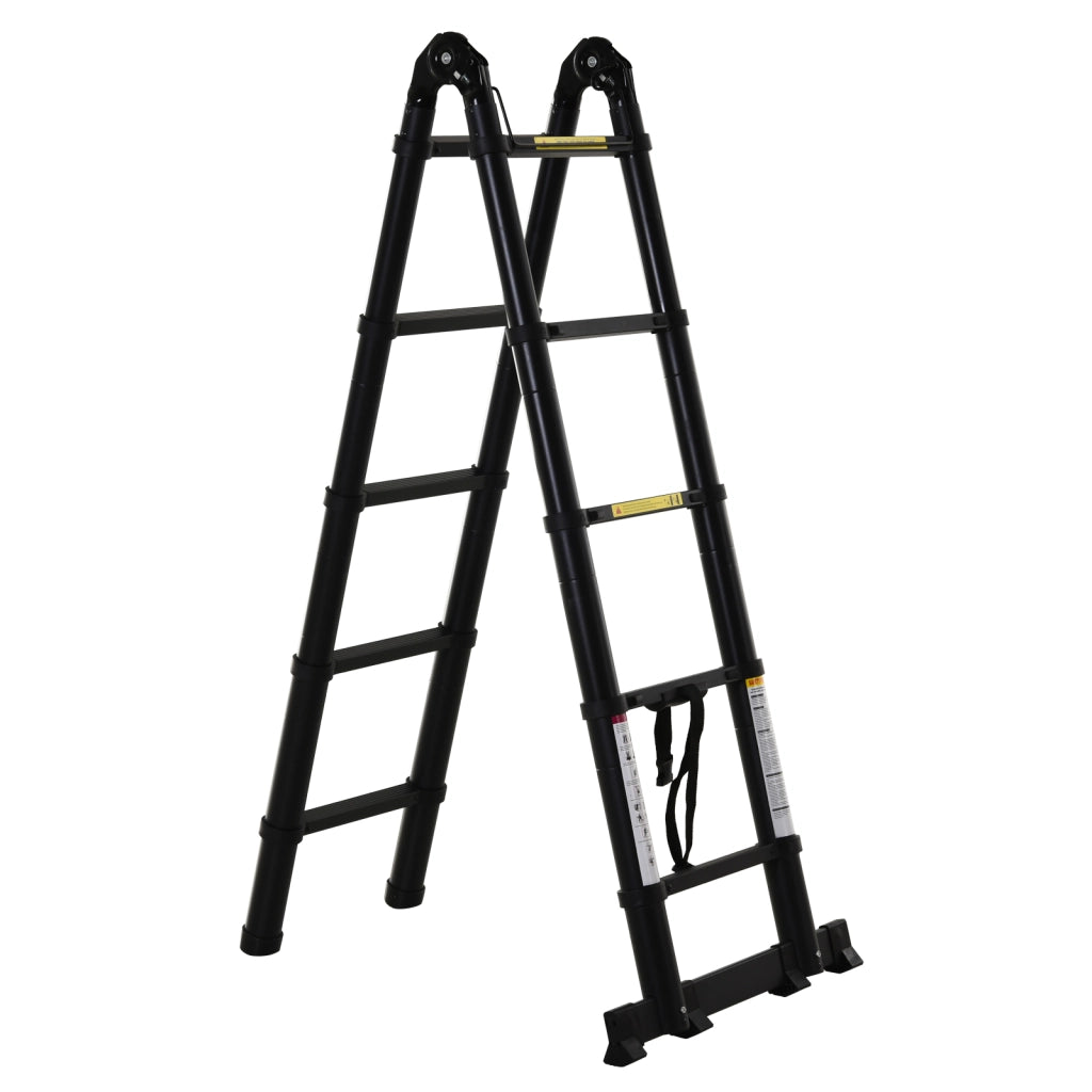 Scala Pieghevole in Metallo ¨C Minimal ¨C Nero 320x67x7 cm