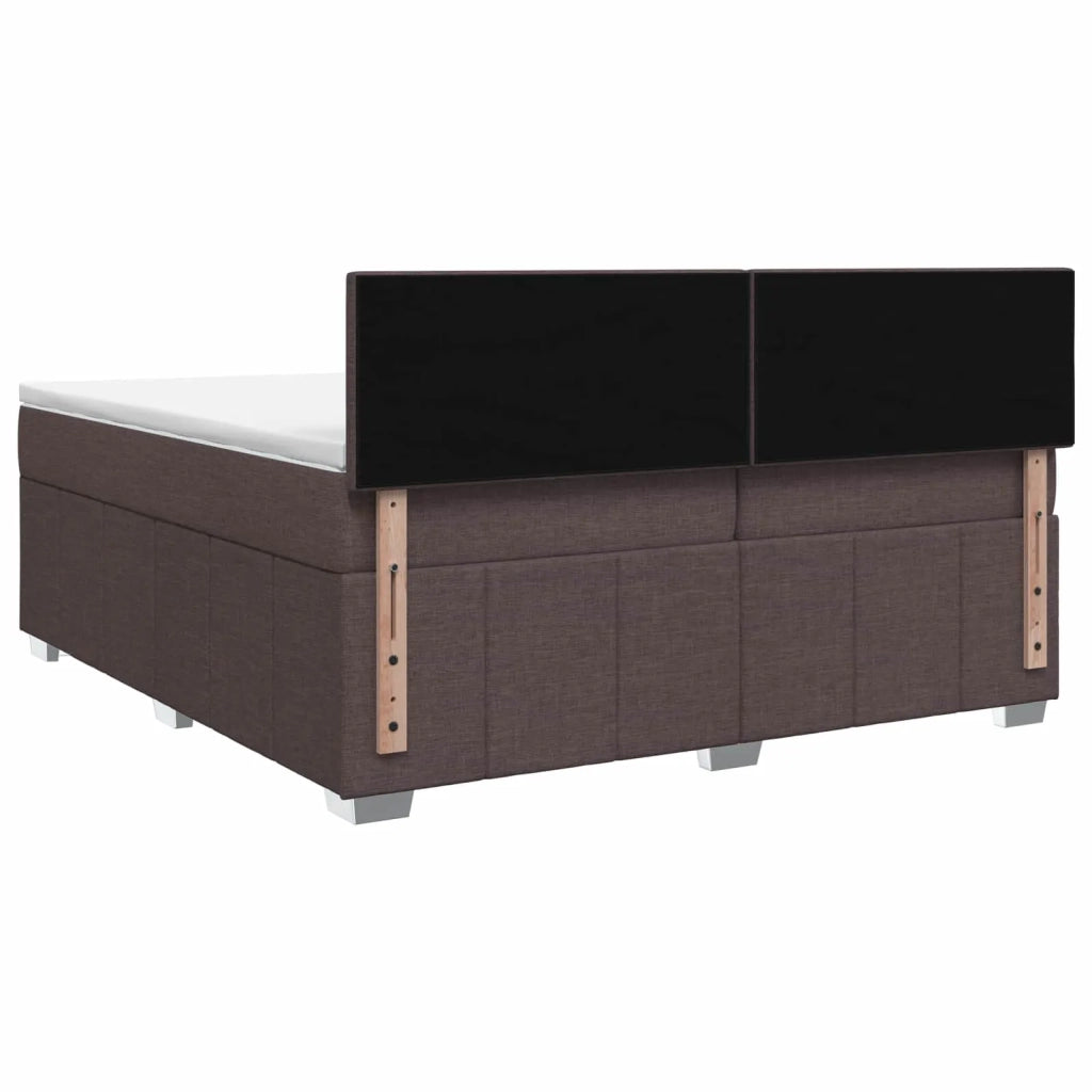 Letto box spring con materasso Marrone Scuro 200 x 200 cm 3451300