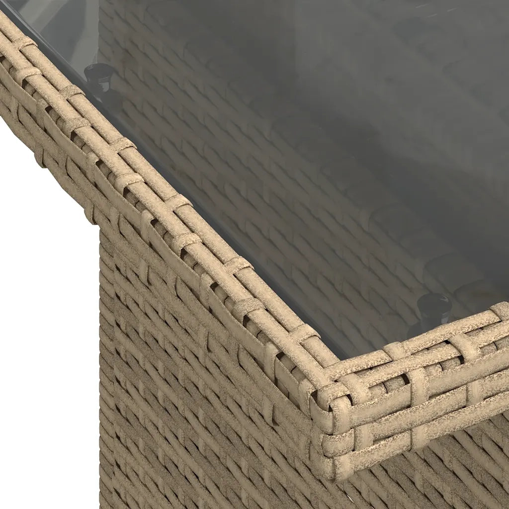 Set Divano da Giardino 5 pz con Cuscini Beige in Polyrattan 3326239