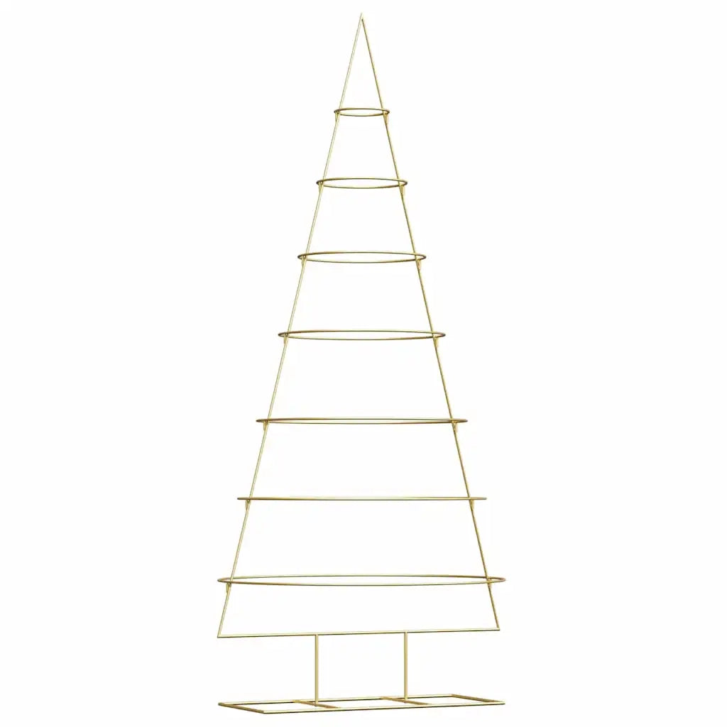 Albero di Natale in metallo con supporto Oro 209 cm 42019156
