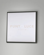 DESDY PLAFONIERA NERA L.24X24CM A LED 23W 3000K 2700 LM IN ALLUMINIO IP54