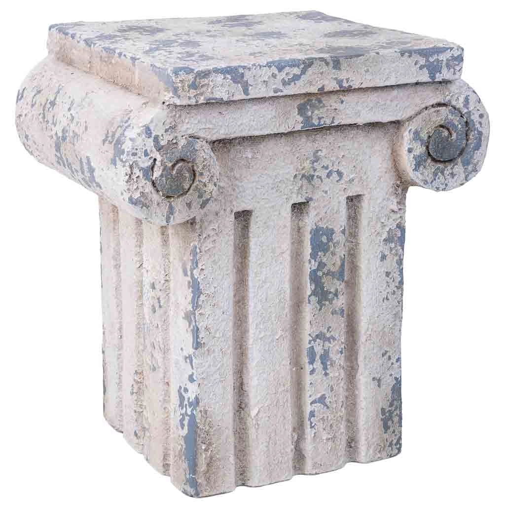Colonna decorativa color pietra, cm 37x29x39h