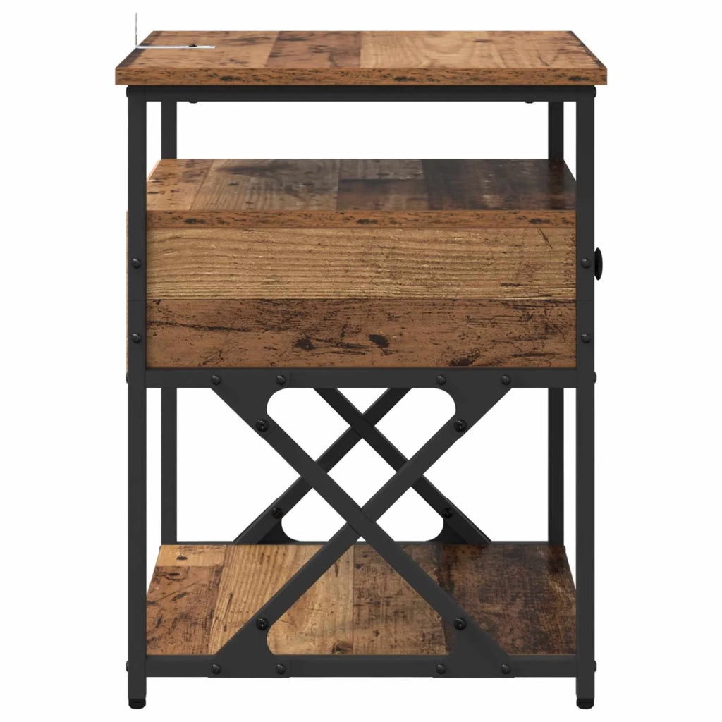 Armadio da Notte 2 pcs Legno vecchio 40 x 42 x 55 cm 881882