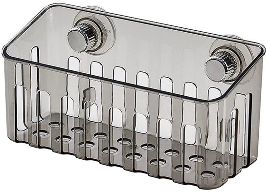 Sponshouder con Duidelijke Zuignap - Organizzatore di Cucina - Caddy per Spongia/Sapone/Spazzola da Piatto - Grande Capacità - Installazione Facile - Ventilazione e Scarico - Organizzatore del Lavello