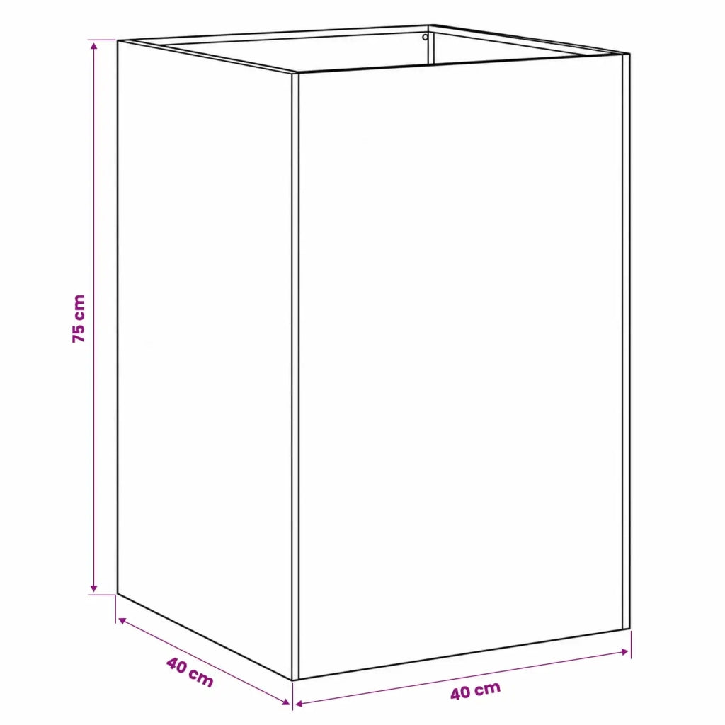 Vaso da giardino Bianco 40 x 40 x 75 cm 8005374