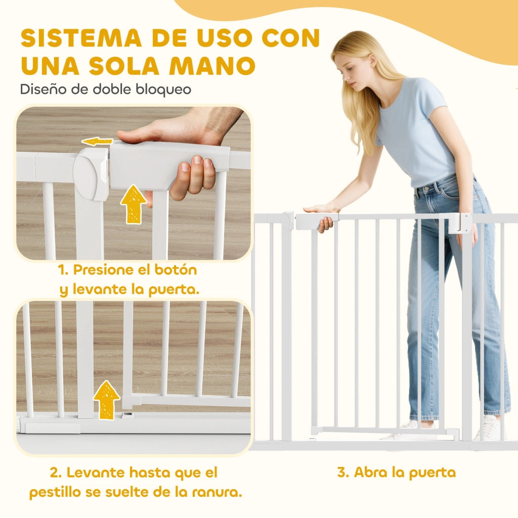 Barriera di Sicurezza per Bambini e Cani ¨C Minimal ¨C 76-102 cm Bianco