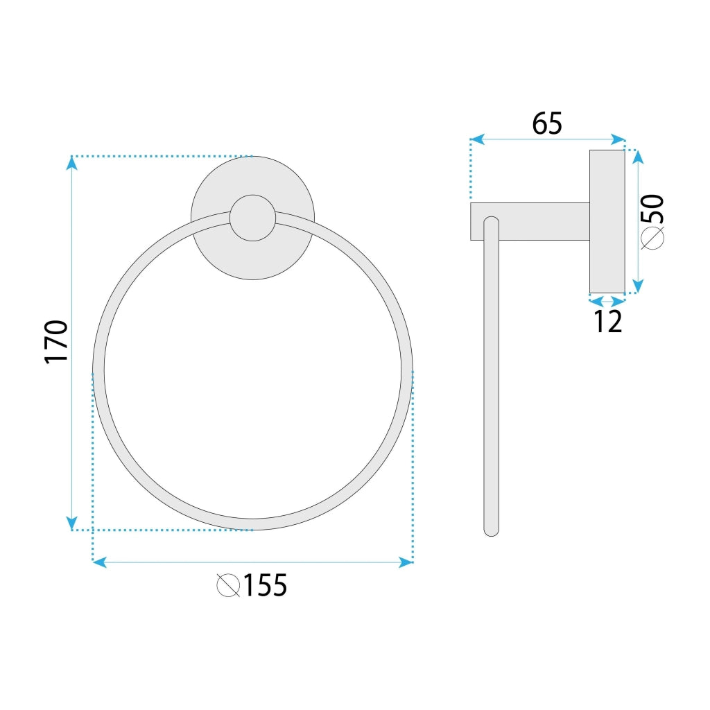 Portasciugamano Da Bagno Ring 6610 Modern Gold