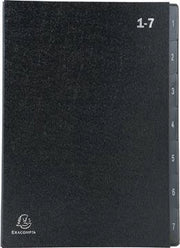 Ordinatore 8 celle con tasche 1-7, nero