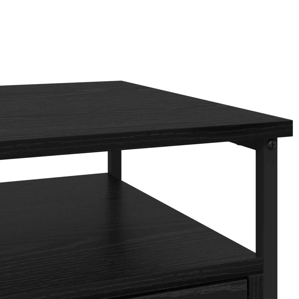 Armadio da Notte Rovere Nero 40 x 42 x 55 cm Legno multistrato 881885
