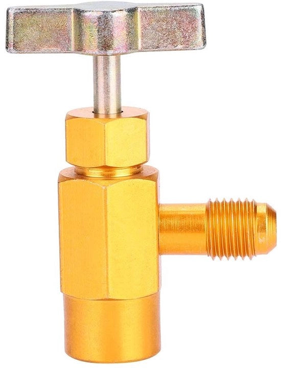 Ventile per refrigerante di alta qualità in alluminio - Dispensatore di refrigerante - 1/2" ACME - 1/4" SAE - Anticorrosione - Duraturo - Ventile per refrigerante