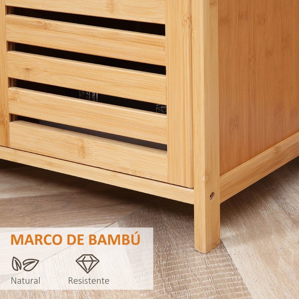 Armadio in Bamb¨´ con 3 Ante ¨C Minimal ¨C 100x35x82 cm