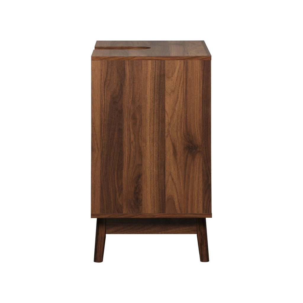 Mobile sottolavabo scandinavo a 2 ante effetto legno, noce