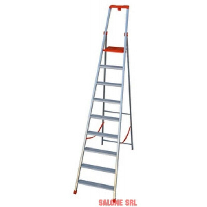 SCALA ALLUMINIO FACAL A FORBICE PROFESSIONALE  GRADINI 10