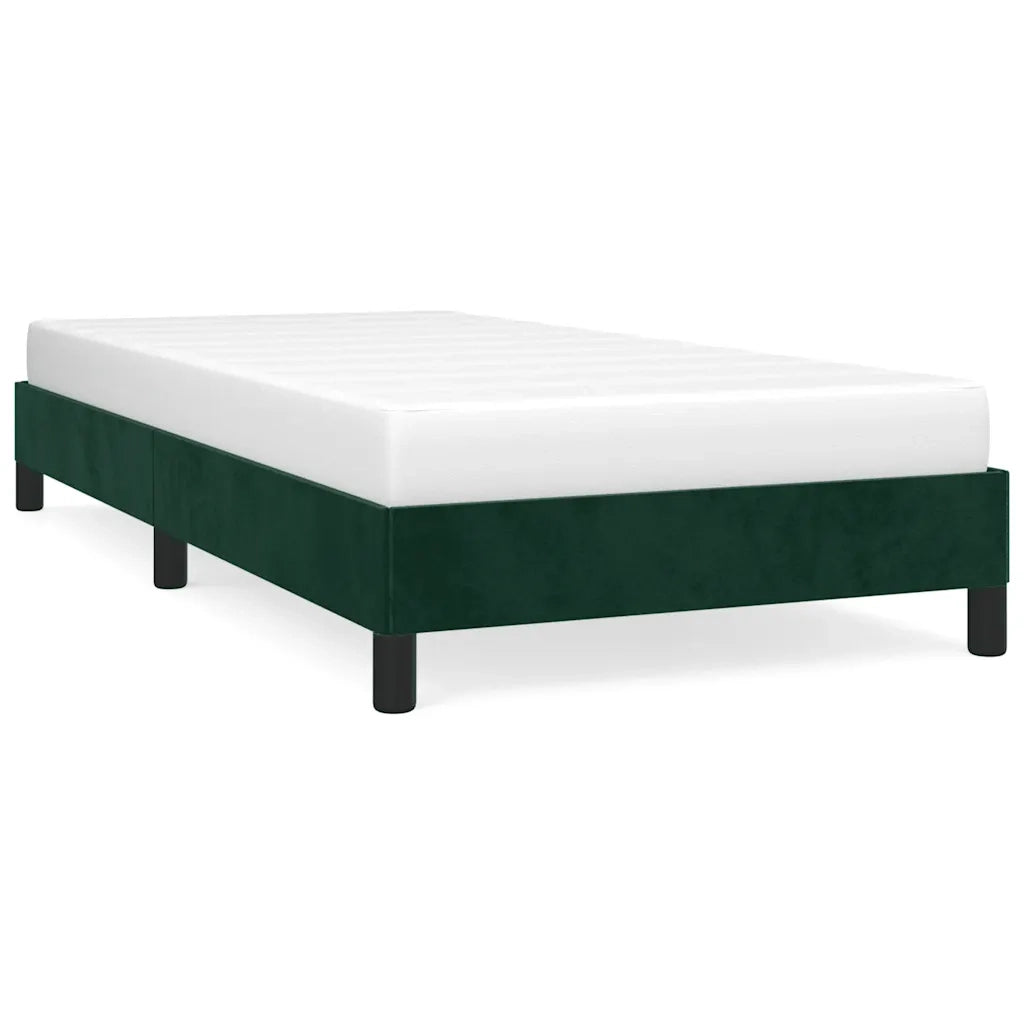 Giroletto senza Materasso Verde Scuro 80x200 cm in Velluto 346943