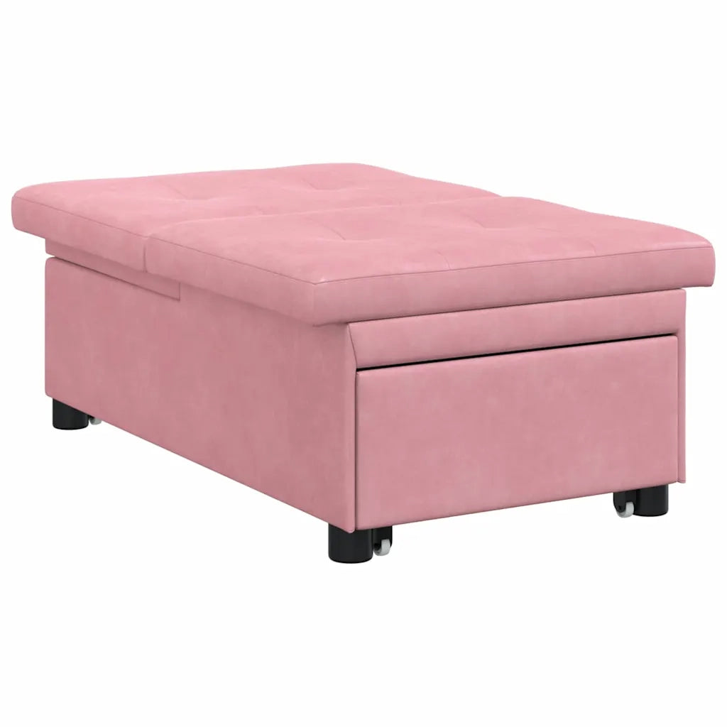 Divano letto Rosa 194 x 67 x 82 cm Velluto 42008598