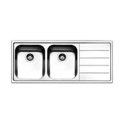 Apell LN1162IRBC Linear Lavello da Incasso 2 Vasche 116x50 cm colore Inox