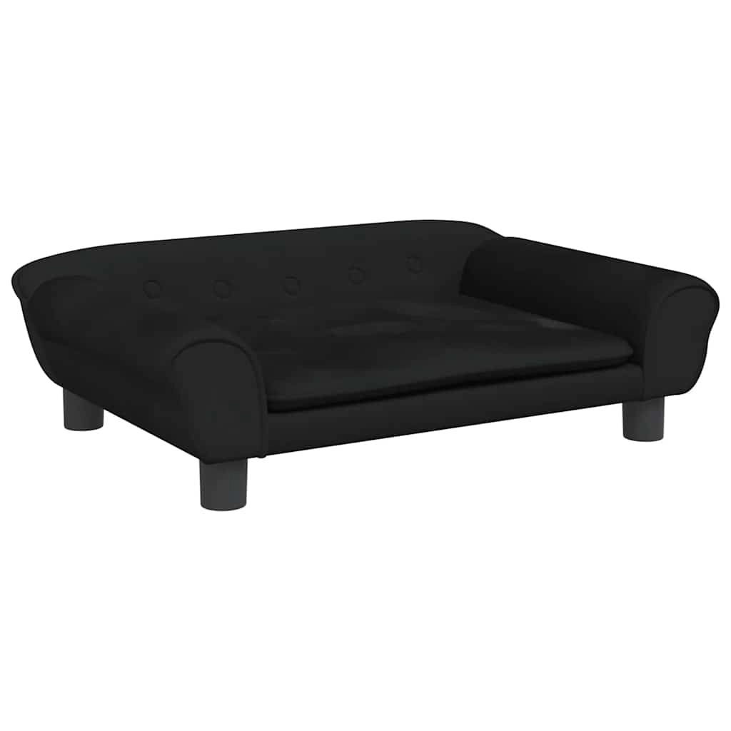 Cuccia per cani comoda 70 x 48 x 22 cm velluto nero 02_0042886