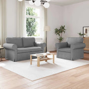 Set di divani 2 pcs Grigio chiaro 155 x 82 x 80 cm Tessuto 3407486