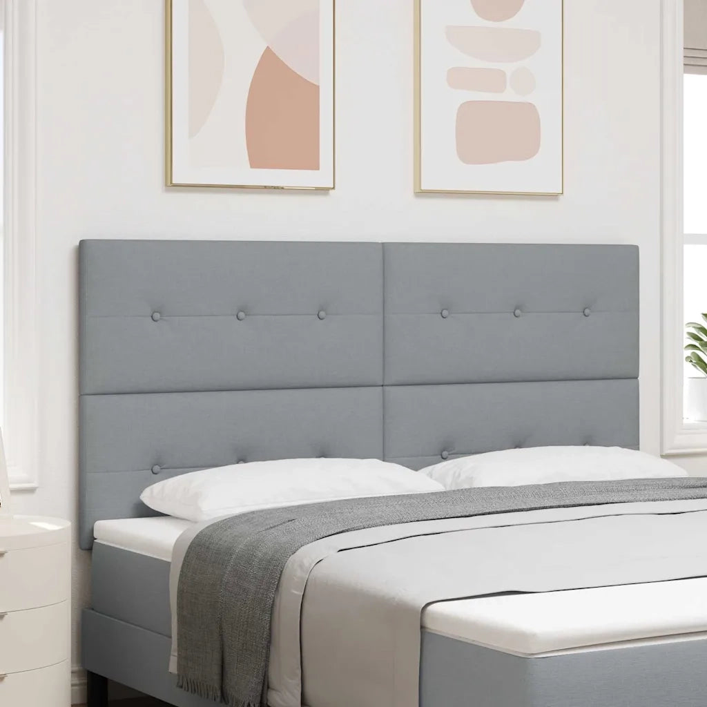 Testiera regolabile in altezza Grigio chiaro 180 cm Tessuto 3337847