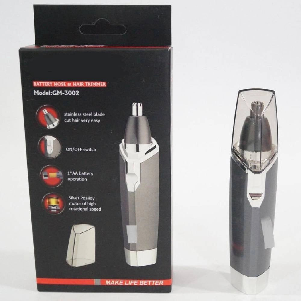 Trade Shop - Rifinitore Regolabarba A Batteria Trimmer Per Naso Orecchie Capelli Gm-3002 -