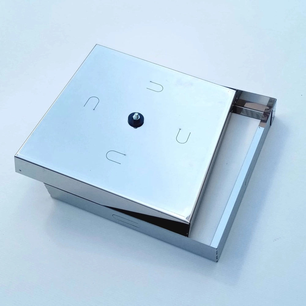 Sigillo 730 x 730 x h 50mm chiusino di acciaio inox leggero da riempimento