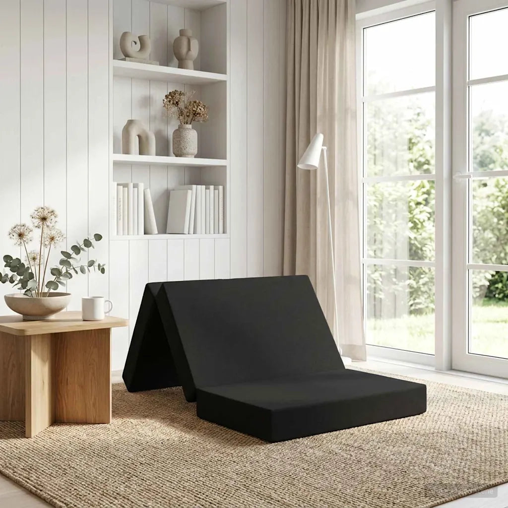Divano Letto Pieghevole 80 x 67 x 45 cm Nero 900174