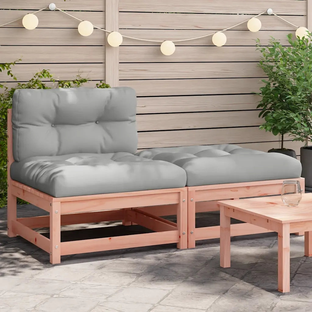 Divano da Giardino Senza Braccioli con Cuscini e Poggiapiedi-Sofa da Giardino-Divano da esterno 717739