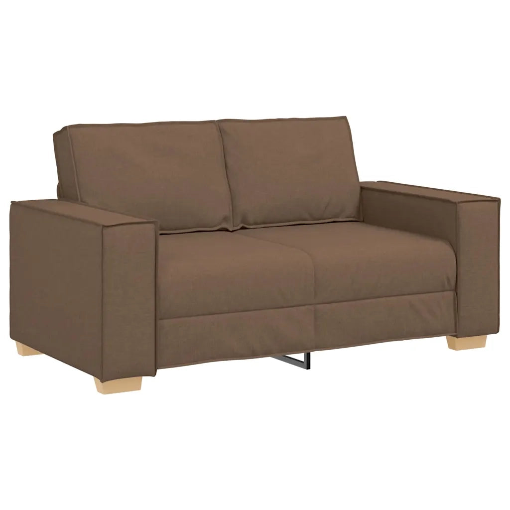 Divano 3 pcs Marrone 220 x 80 x 84 cm Tessuto misto lino 3324613