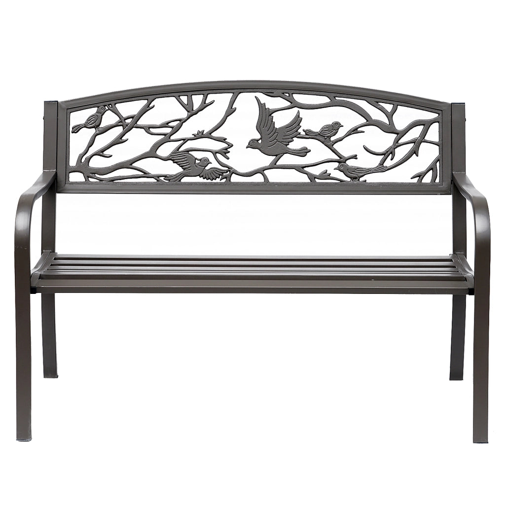 Banc de Jardin 3 Posti ¨C Minimal ¨C Marrone 127x60x85 cm