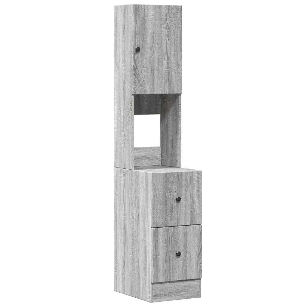 Pensile da cucina | Mobile da Cucina Grigio Sonoma 35x50x180cm in Legno Multistrato