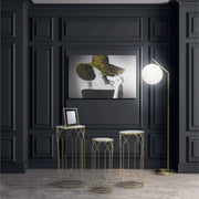 Gerald, Tavolino da Salotto set da 3 Portatelefono, 32x32x71h cm oro