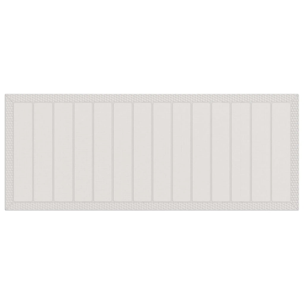 Set da Pranzo per Giardino 9 pcs Bianco e Antracite PP 3430096
