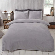 Set di coperte di velluto con cuscini, grigio argento, singola